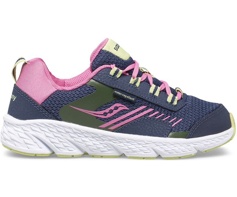 Tenis Saucony Viento Shield Niños Azul Marino Verdes Rosas | México 774ZUTG